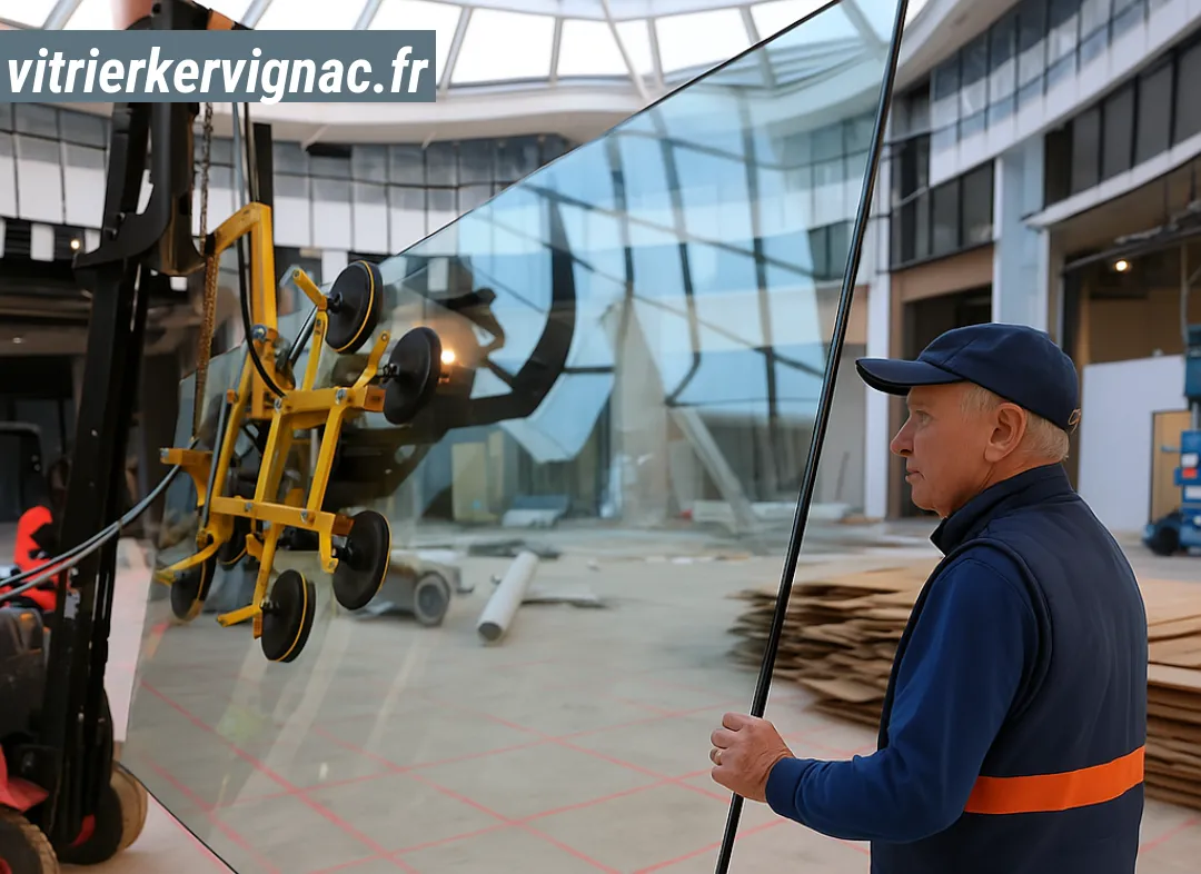 Remplacement de vitrine magasin Kervignac